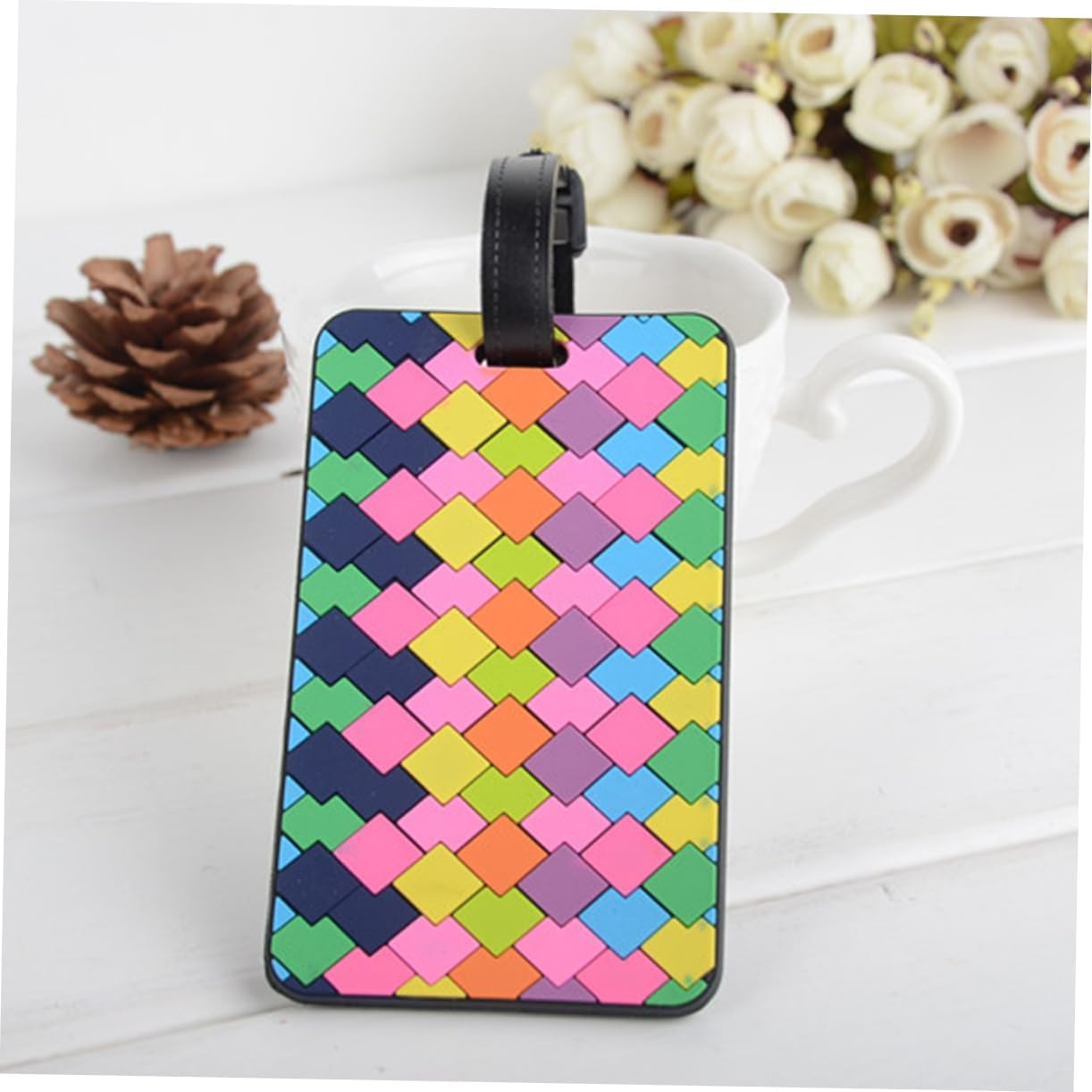 BUTIFULSIC 8Pcs Korean Version Luggage Tag Travel Accessories Baggage Labels Bright PVC Id Tags for Suitcases image number 4