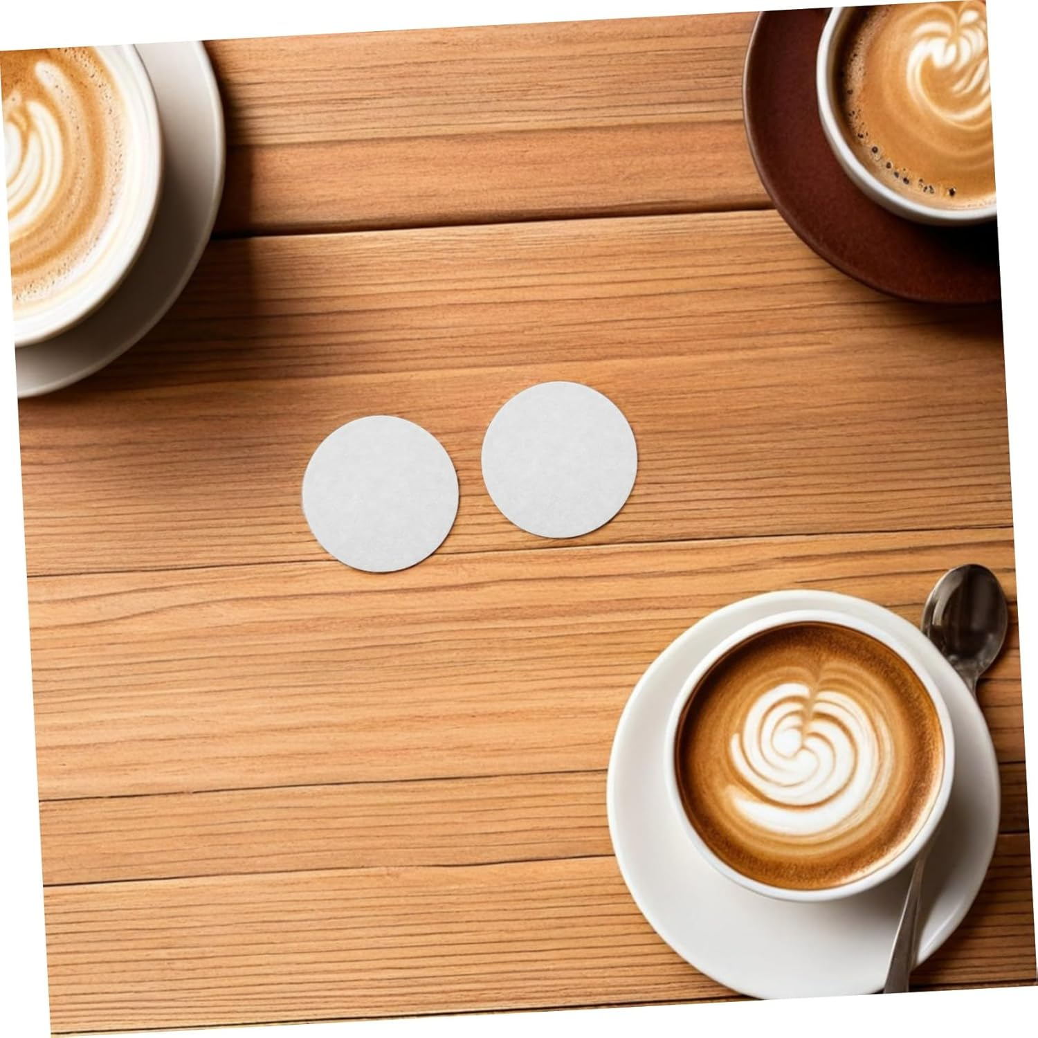 CAXUSD 600Pcs round Disposable Coffee Filter Paper for Coffee Makers Promotes Extraction and Brewing Compatible with Drip and Espresso Machines White Paper Micro-Filters for Tea Brewing image number 6