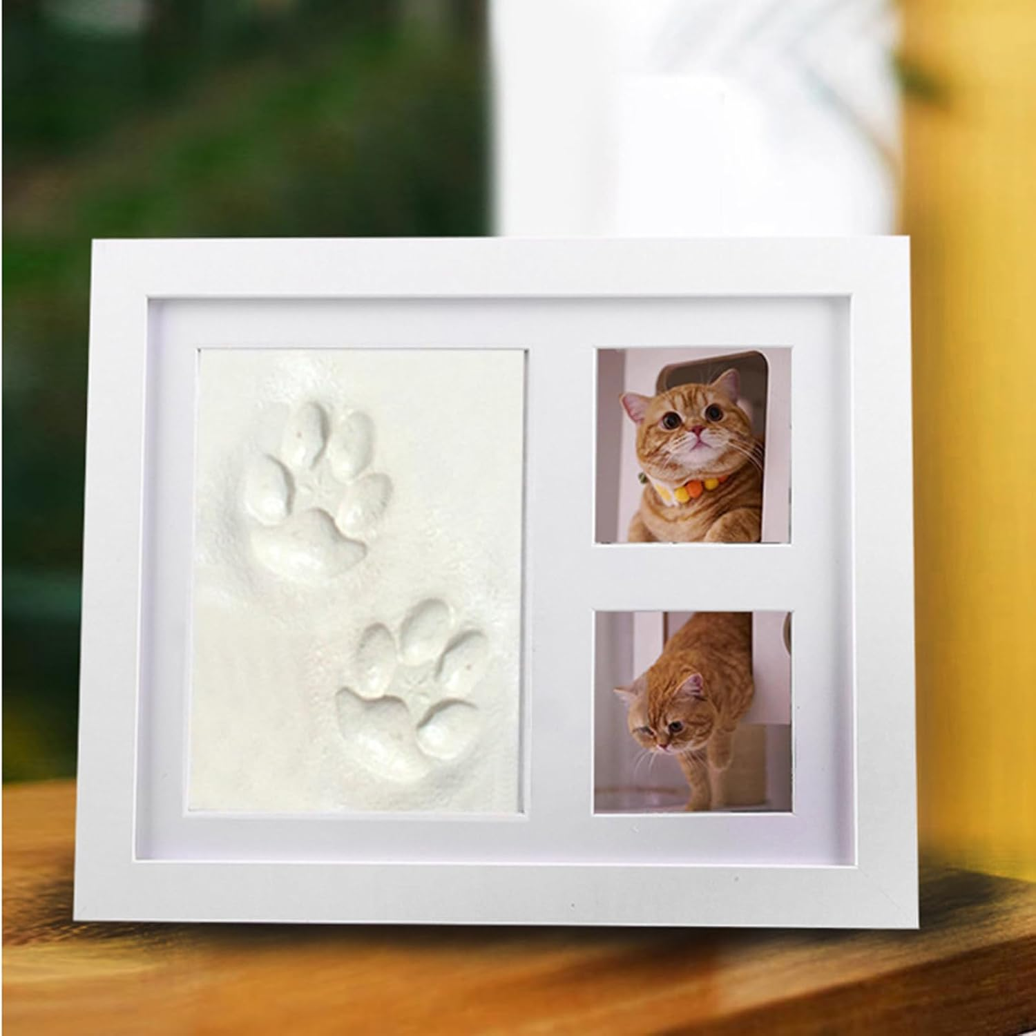 Baby Footprint Kit, Baby Handprint Kit, Newborn Baby Handprint Footprint Souvenir Frame, Personalized Baby Picture Frame Printing Kit - Baby Handprint Kit, New Mom Gift (White)