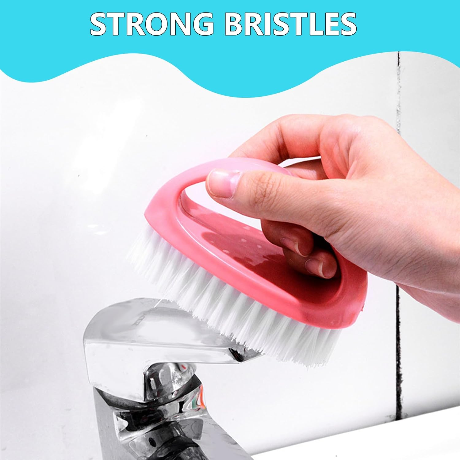 4 Pcs Hand Nail Brushes, Plastic Nailbrush Daily Use Nail Cleaning Brushes Set, Handle Nail Cleaning Brush Nylon Scrubber Nail Scrubbing Brush Heavy Duty Clean Tool for Cleaning Nails Toes 4 Colors image number 5