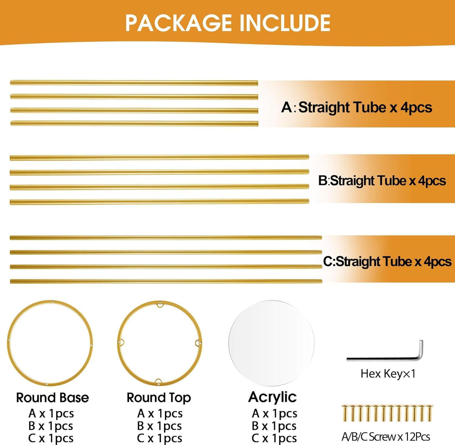 Quintin Cylinder Stands for Party, 3Pcs Gold and Metal Cake Stand, round Cylinder Columns Tables, Cake Table Stand, Cylinder and Square Pedestal for Display Parties Wedding Birthday Decoration (Cylinder02)