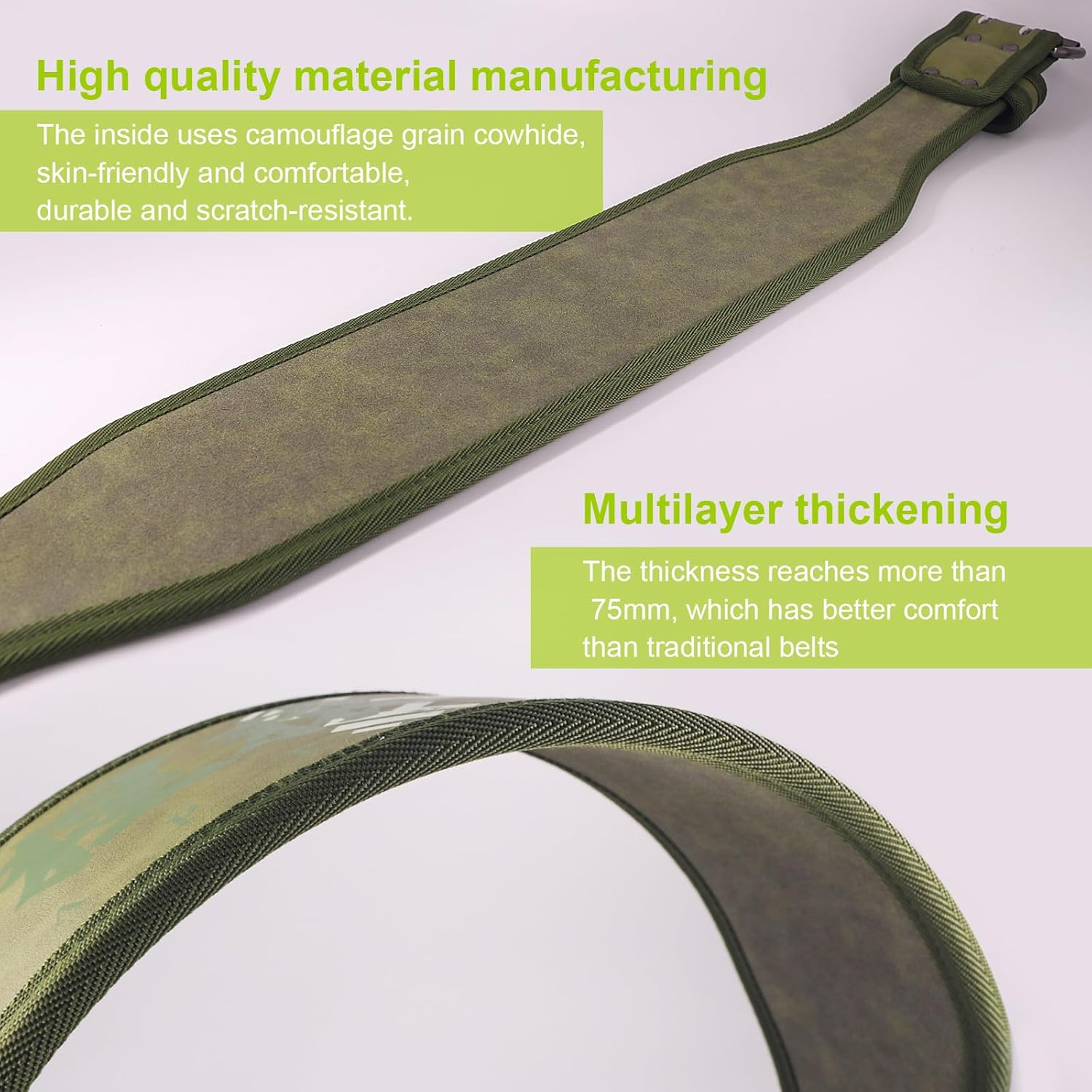 Power Ape Weight Lifting Belt Double Strength Back Gym Bodybuilding Deadlifts Lifting Exercise Fitness Workout Belts Men Women Lumbar Training Core Support image number 1