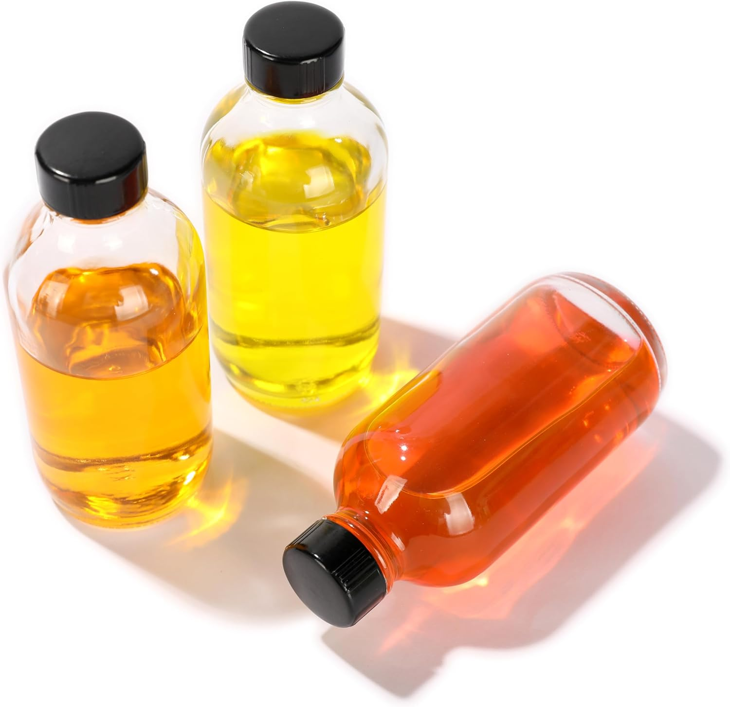 Magic Season Boston round Glass Bottles (Transparent/ 120 Ml with Caps / 12 Pcs) image number 6