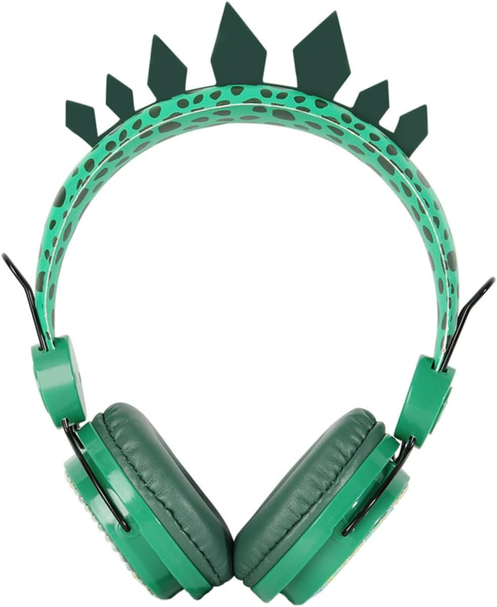 COHEALI Boys and Girls over Ear Headphones for Children Universal Dinosaur Design with Microphone Comfortable Noise Cancelling Headset for School Travel and Home Use image number 2