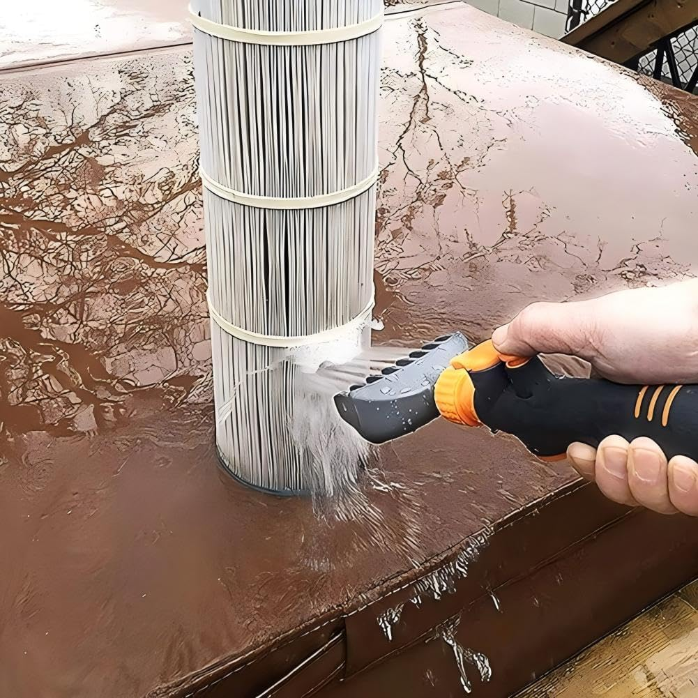 Pool Spa Filter Cartridge Cleaner Tool, Reusable Pool Filter Cleaner, Hot Tub Pool Spa Filter Cleaning Tool, Spa Filter Cleaner, Cleaning Wand with 6 Powerful Water Jets image number 5