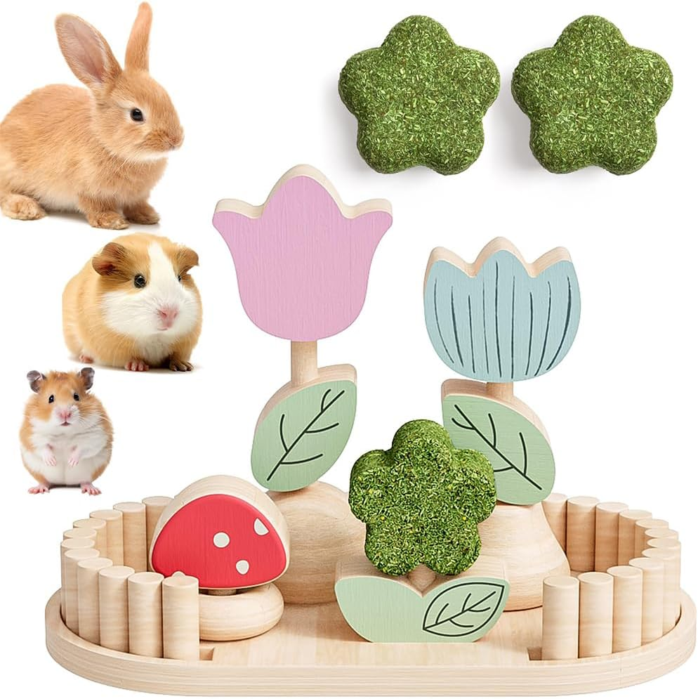 LMSNE Guinea Pig Chew Toys, Prevent Teeth Overgrowth, Natural Edible Rabbit Chew Toy for Bunny, Rat, Chinchilla, Gerbils and Others Small Animal image number 6