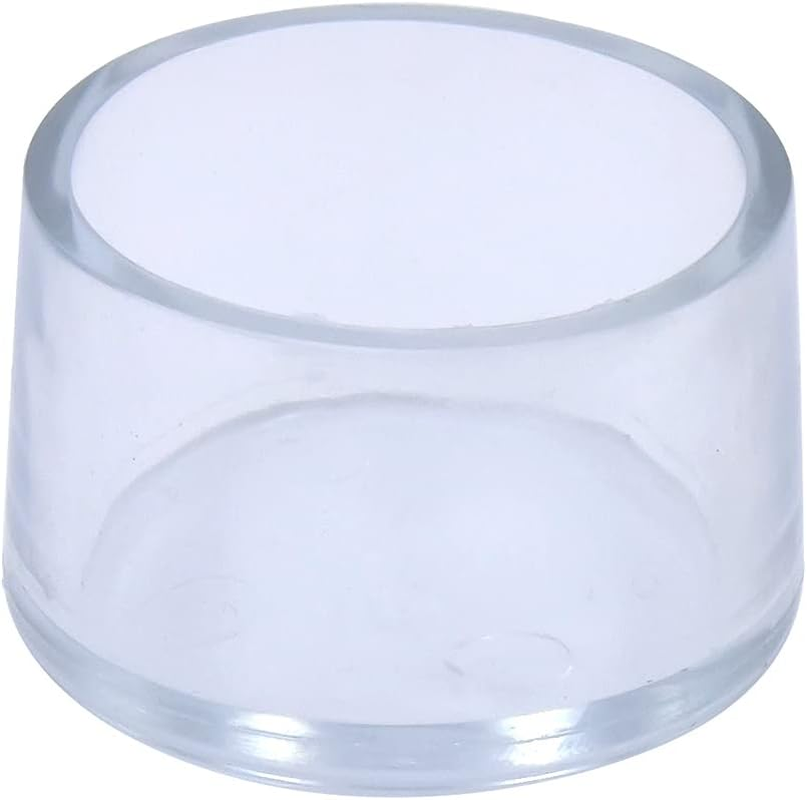 Flyshop 1" X 1-3/16", 25 X 30 Mm Chair Leg Floor Protectors for Furniture Flexible Non-Scratch Foot Covers PVC Chair Leg Caps, Rectangle, Transparent, 16 Pieces