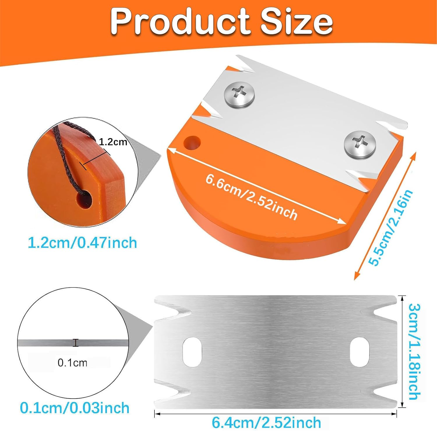 YUENTOEN Woodworking Edge Trimmer, Edge Corner Planer with 1Pcs Replacement Blades and Hanging Strap, Wood Edge Trimming Tool for Wood, PVC, ABS image number 4