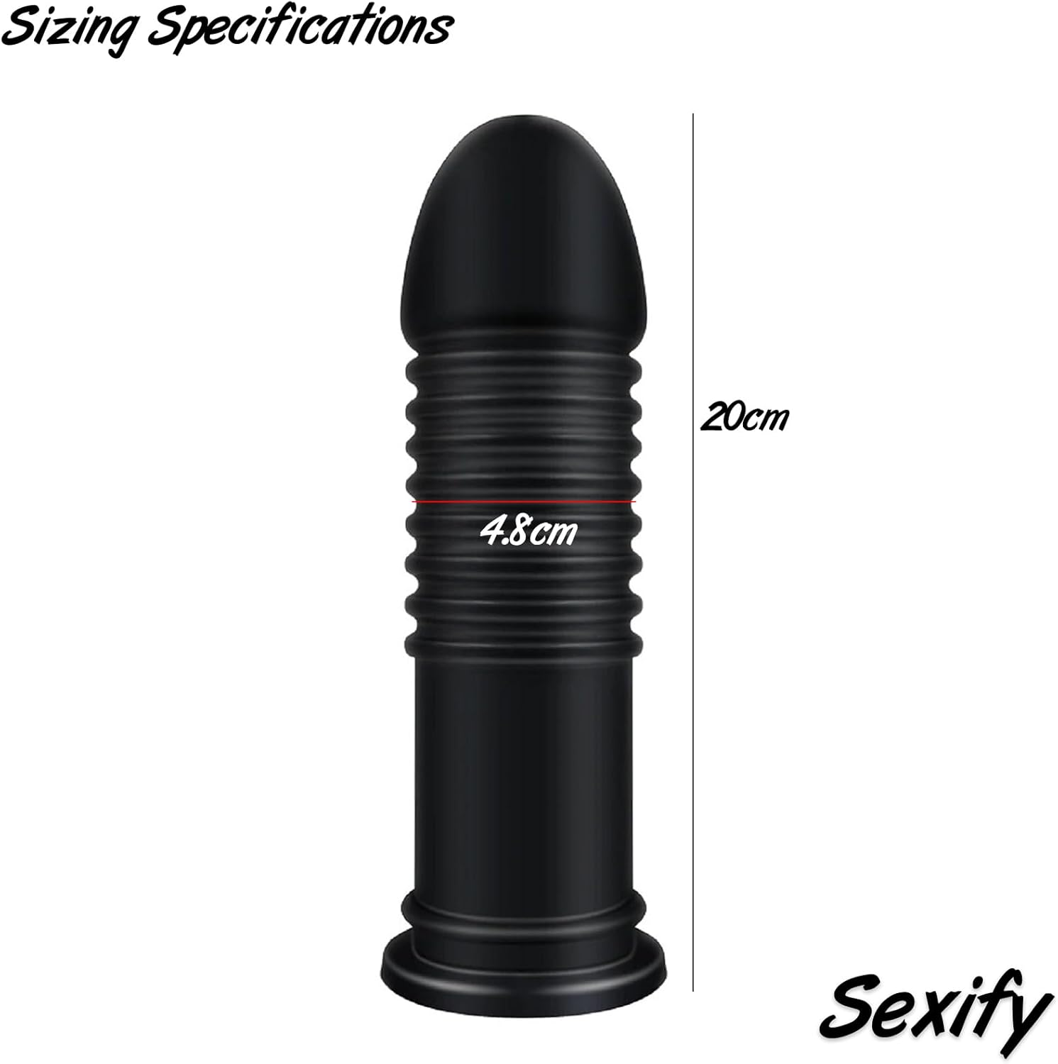 XL Anal Butt Plug BIG Dildo Dong Monster Fat Massive Thick Extra Large HUGE Silicone Ribbed Anal Beads Sex Toy image number 2