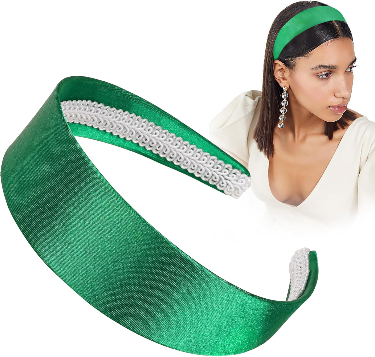 Ivyu Red Bow Headband - Blossom Powerpuff Girls, Snow White, Kiki Large Hair Band for Women, Girls, Halloween