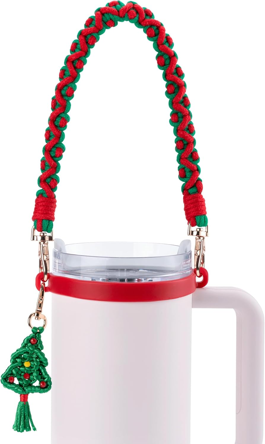 Bluwing Water Bottle Handle with Strap Compatible with Owala, Stanley Cup, Hydro Flask - Fits Most 12-40Oz Bottles