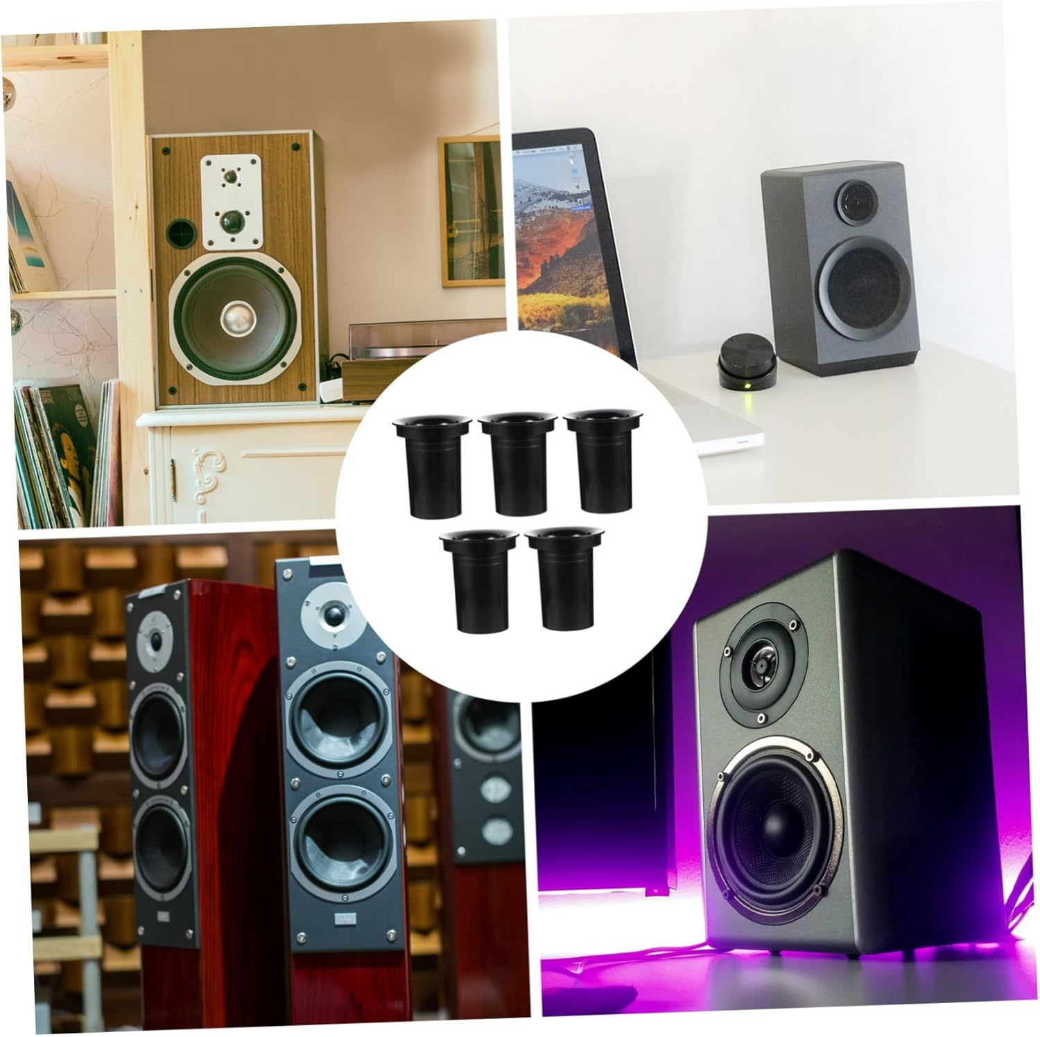 5 PCS Plastic Woofer Box Port Tube Bass Reflex Pipe for Home Car Speakers Sound Quality Enhance Speaker Cabinet Appearance for DIY Projects image number 4