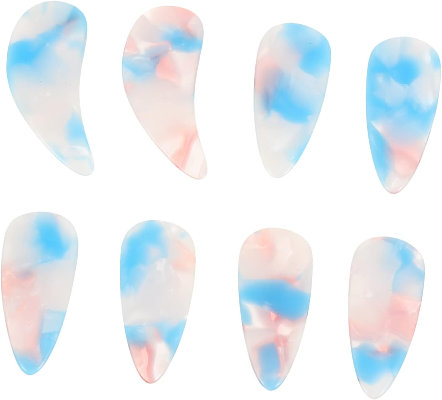 8Pcs Guzheng Nails Picks Fake Finger Sleeves for Guzheng String Instrument Accessories