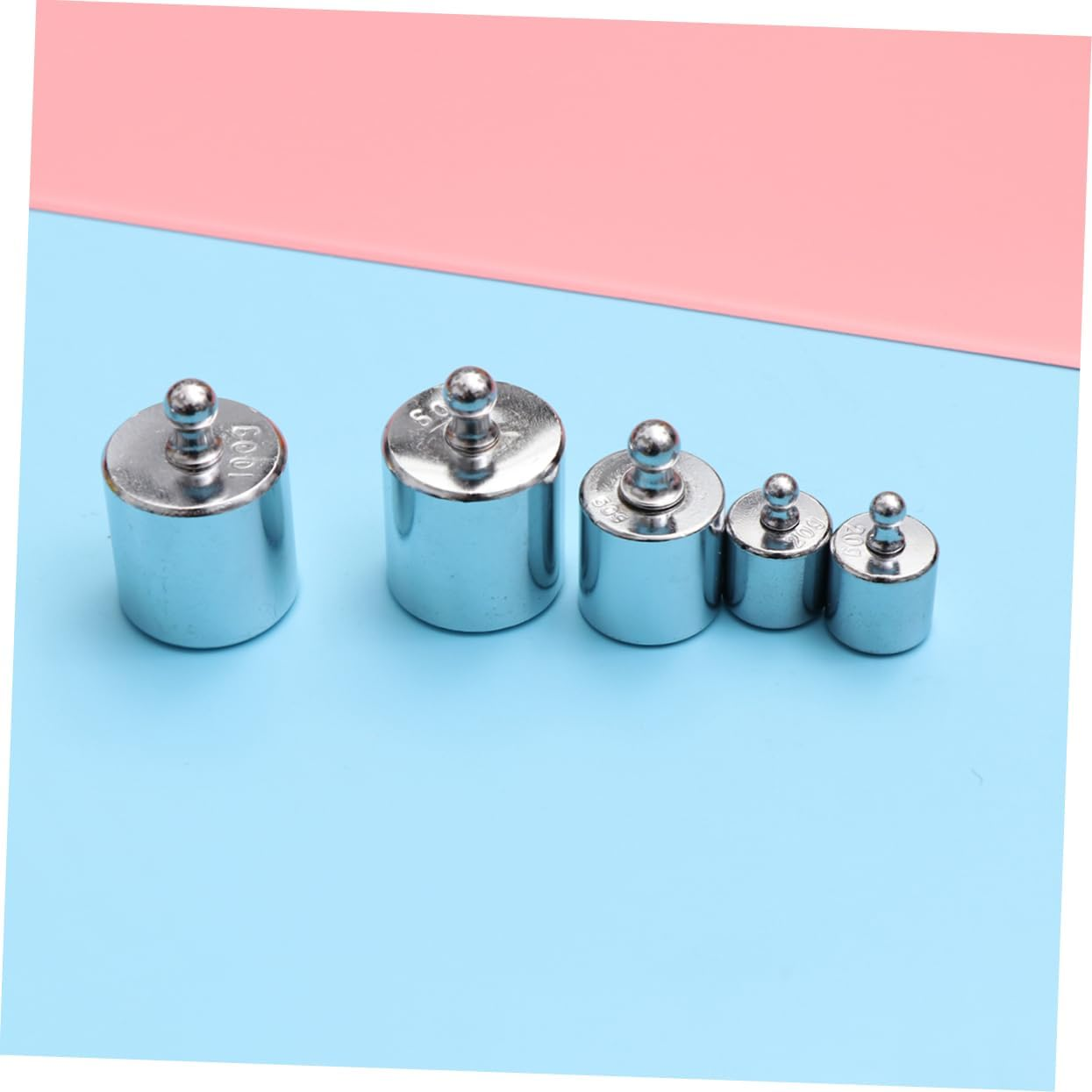 Chrome Steel Calibration Weights 1000G Set Balance Weight Kit with Tweezers Smooth Surface for Accurate Scale Calibration image number 1