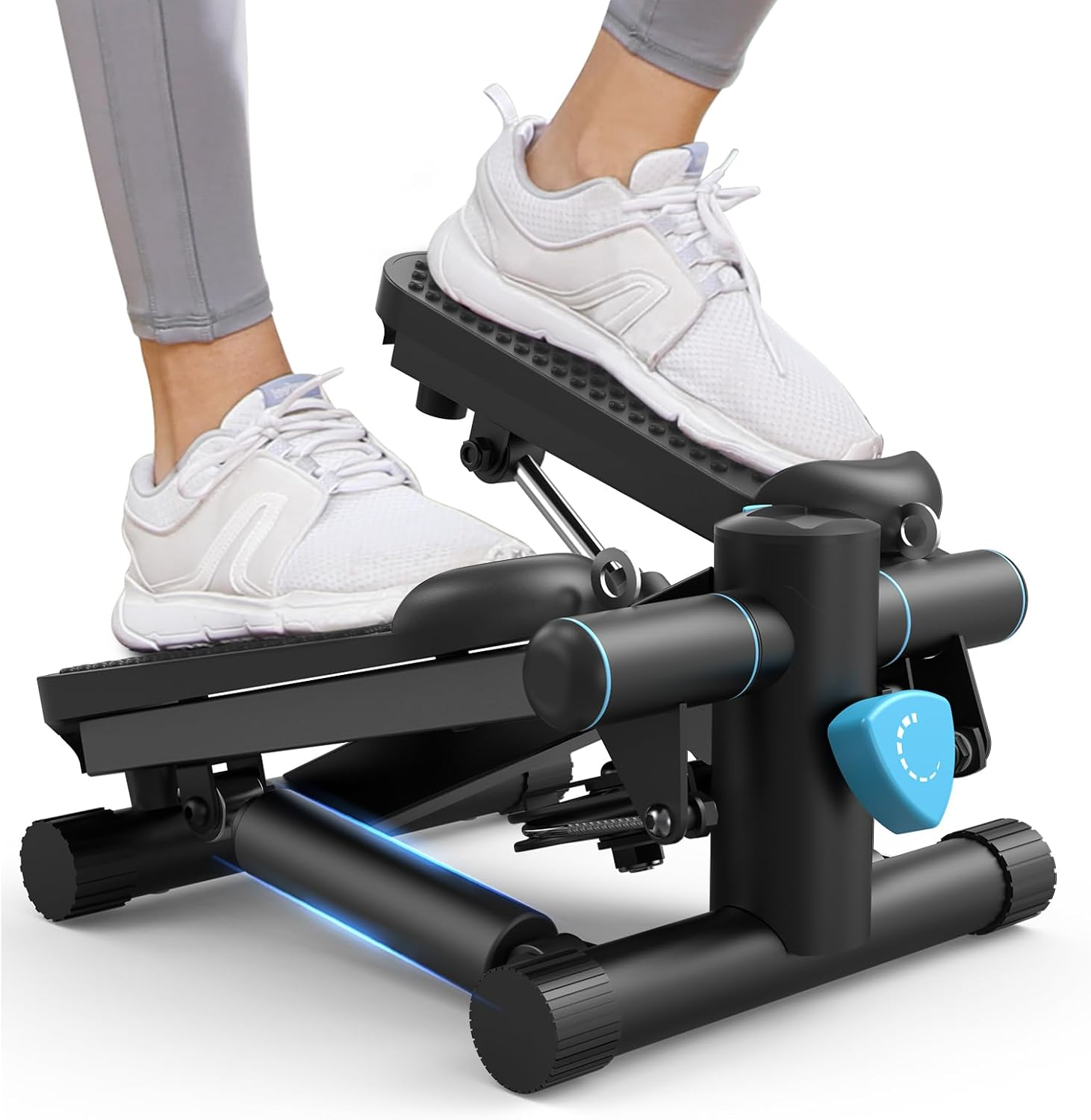Mini Steppers for Exercise at Home, Stair Stepper Machine with Resistance Bands, 330 Lbs Capacity, and LCD Monitor for Home Workout, Full Body Cardio and Walking image number 4