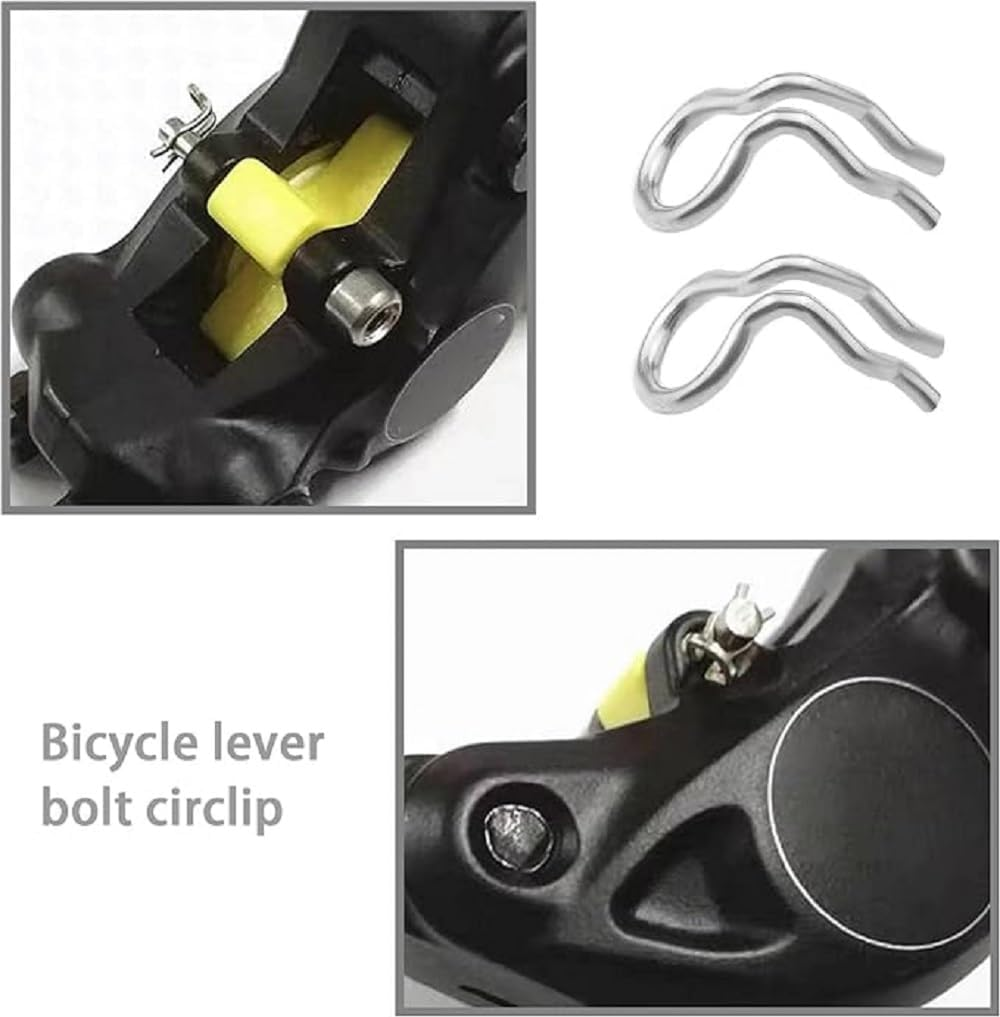 10Pcs Brake Pad Caliper Replacement, Bike Brake Caliper Spring Clips,Compatible with Shimano Zee XT SLX XTR, Formula Mega Pad Pin Stainless Steel Brake Caliper, Bicycle Disc Brakes Pad Axle Bolts Pins image number 2