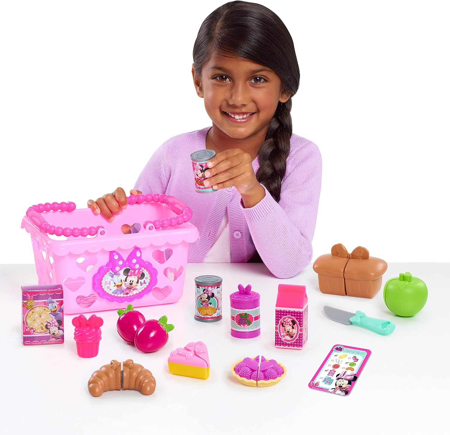 Minnie Mouse Minnie Mouse JPL88900 Minnie Bow Tique Bowtastic Shopping Basket Set, Pink Shopping Basket image number 1