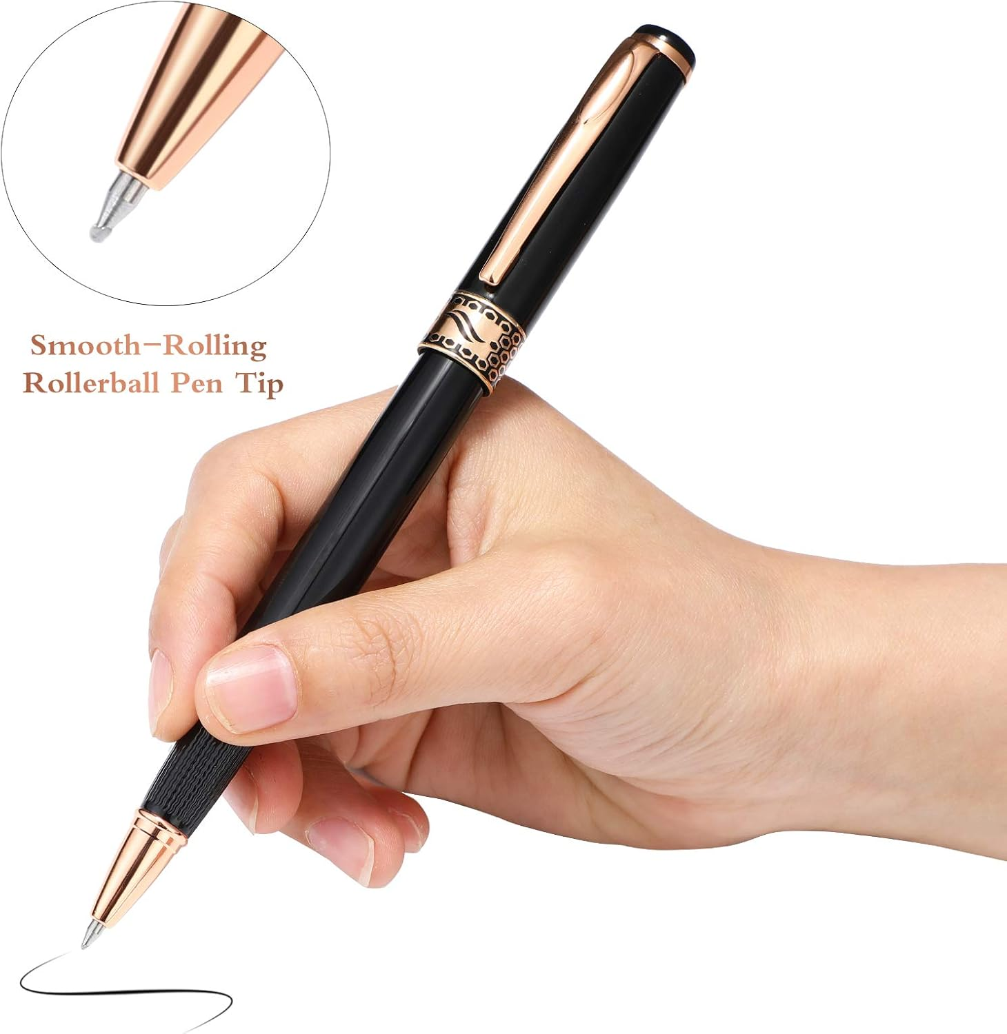 Tenare Weighted Pens for Hand Tremors Black Ink Heavy Pens Weighted Writing Tools for Hand Tremors, Low Dexterity, Weak Grip Strength, Parkinson'S Patients, Elderly Adults, 3 Colors(3 Pieces) image number 5