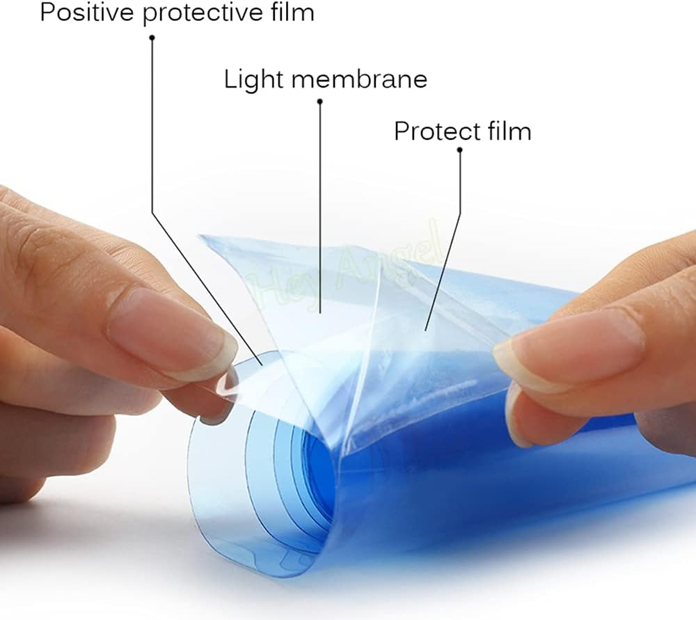 LZLRUN Extra-Wide Headlight Taillight Vinyl Tint Wrap 16 Inch X 60 Inch Roll Self Adhesive Fog Light Film Sheet Sticker Cover (Purple) - Blue image number 4