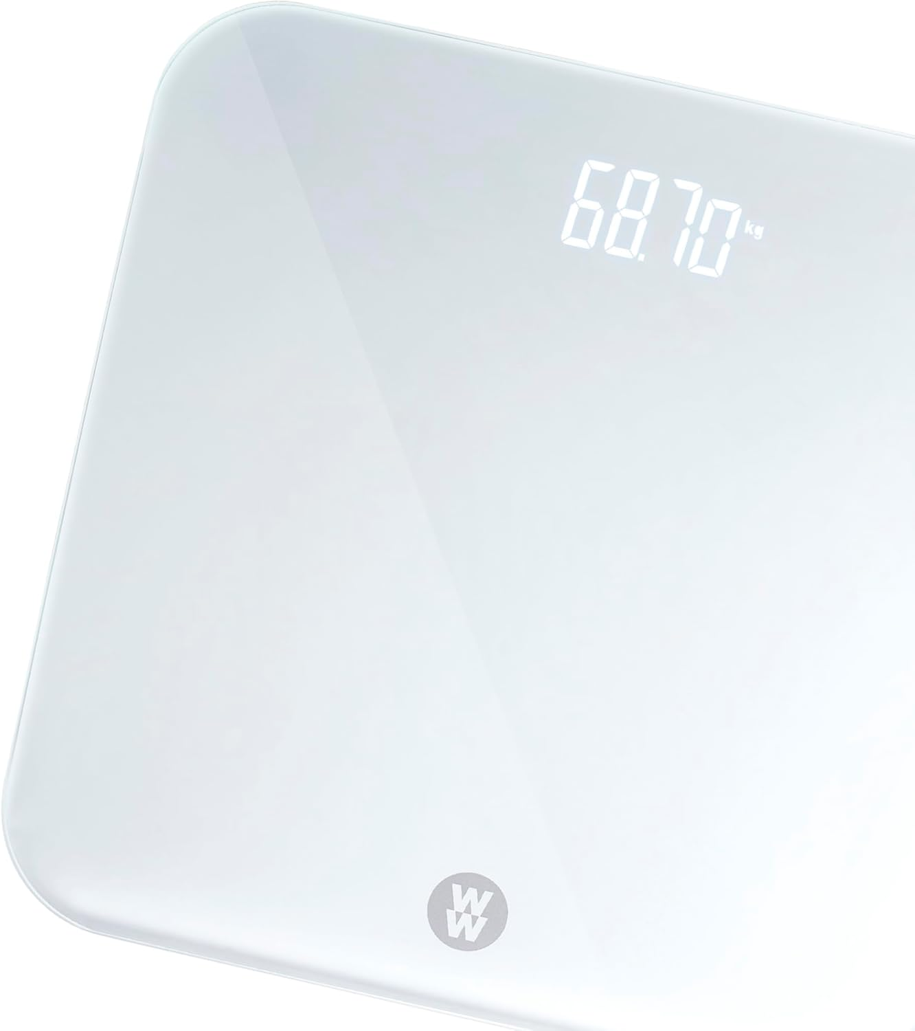 WW Style Body Weight Scale &ndash; Digital Bathroom Scale with Hidden LED Display, 30X30Cm Tempered Glass Platform, Sheer White Finish image number 6