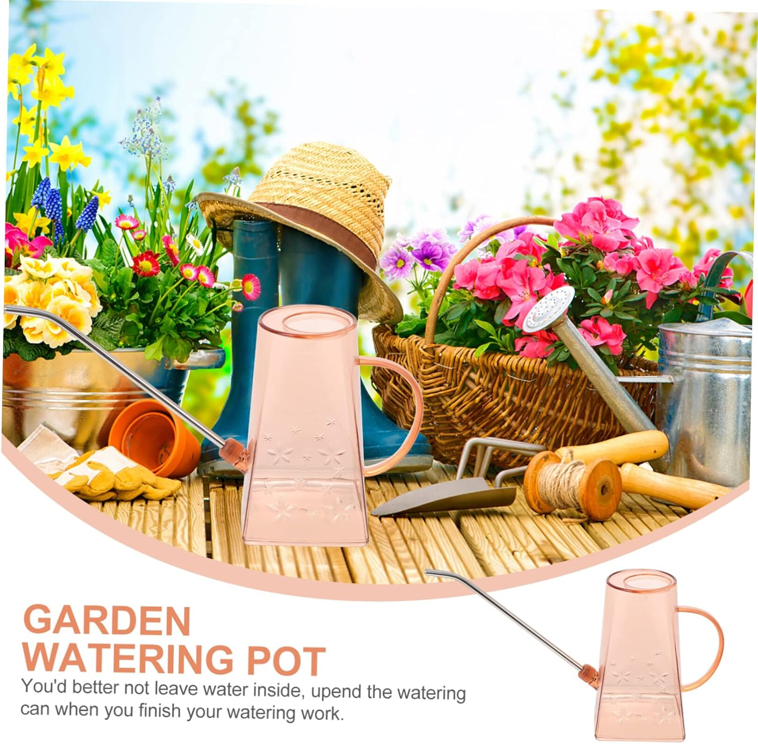 Yardenfun Garden Watering Pot Long Spout Watering Can for Succulent Plants Easy Clean Design image number 3