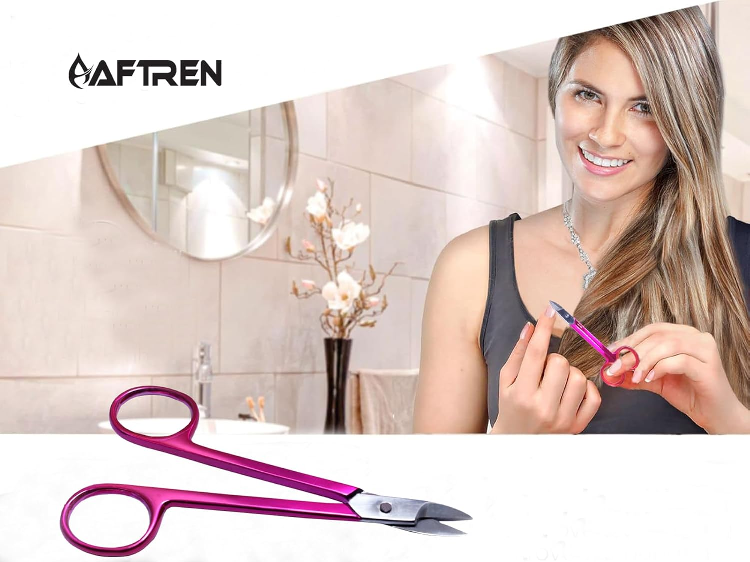 Nail Scissors Curved Blades Hard and Thick Nails J2 Stainless Steel Pedicure Scissors Thick Nail Scissors Cuticle Scissors Toenail Scissors (Purpul, 4.5 Inch) image number 4