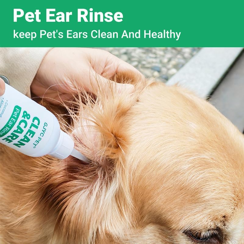 Pet Ear Rinse with Coconut Oil and Aloe Vera, Gentle Cleaning Solution for Dogs and Cats, 120Ml image number 4