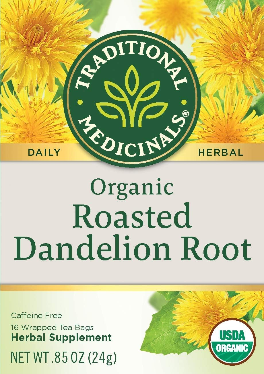 Roasted Dandelion Root Tea - 16 Count - Pack of 1, 0.85 Oz