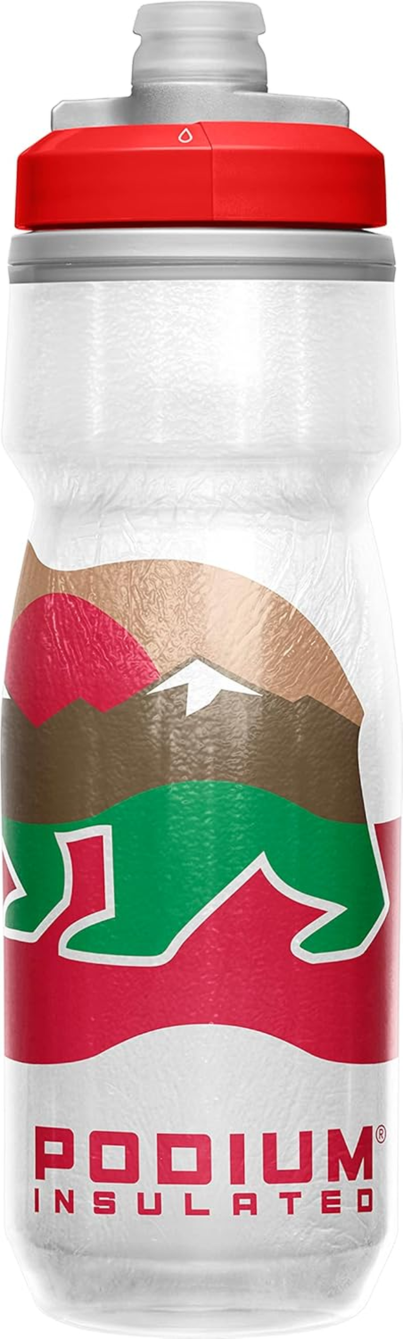 Camelbak Podium Chill Insulated Bike Water Bottle - Easy Squeeze Bottle - Fits Most Bike Cages - 21Oz, California - California image number 2