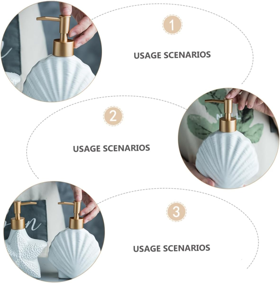 FELTECHELECTR Ceramic Bathroom Dispensing Bottle Hand Soap Pump Slim Compact Dispenser image number 5