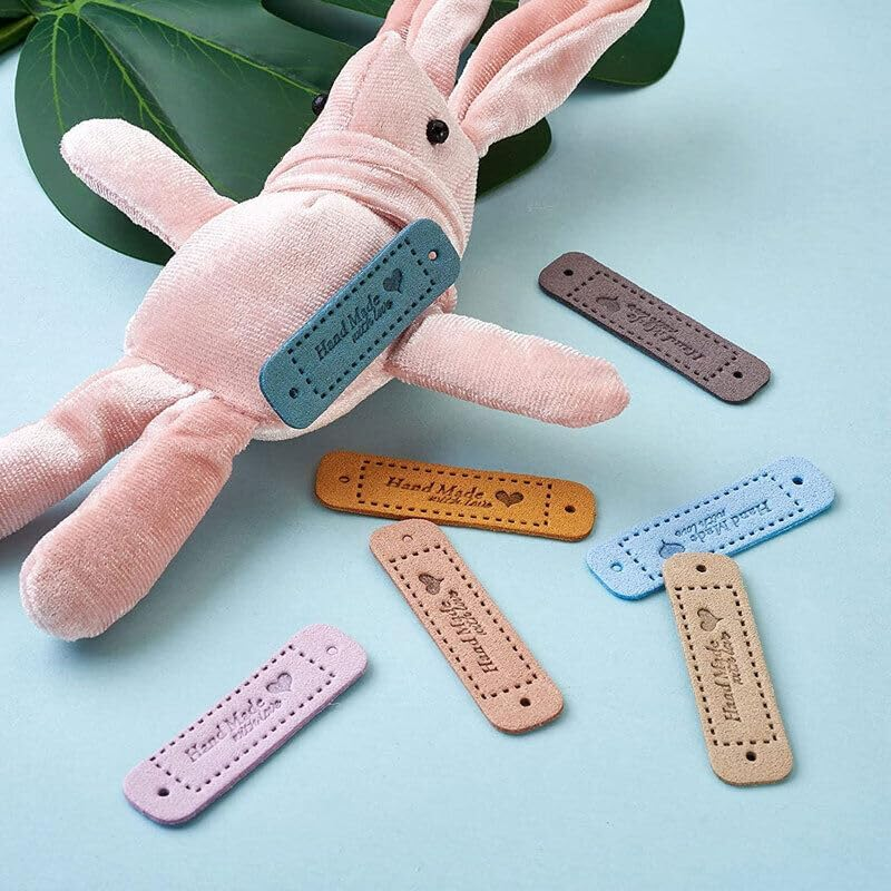 40PCS Tags Handmade with Love Labels Clothing Tags DIY Crafts Sewing 55X15Mm for Jewelry Making Crafts, Sewing Clothing Decoration and More (20PCS, Brown) image number 6