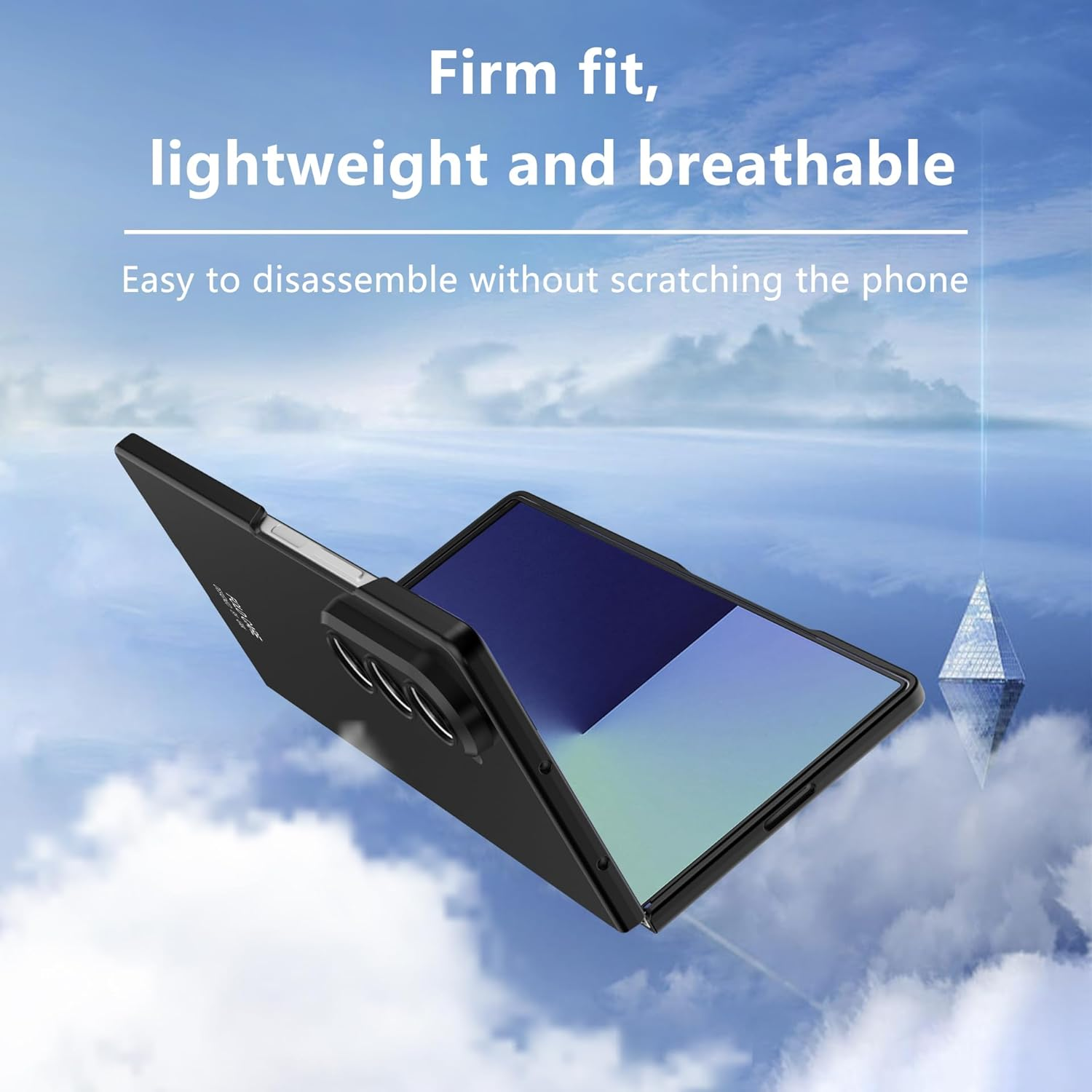 Anoowkoa Case for Samsung Galaxy Z Fold 7 Ultralight Ultra Thin Scratch-Resistant Non-Slip Camera Protection Matte Texture Hard PC Mobile Phone Case for Z Fold 7 [Matte Black] - Samsung Z Flip 7 image number 6