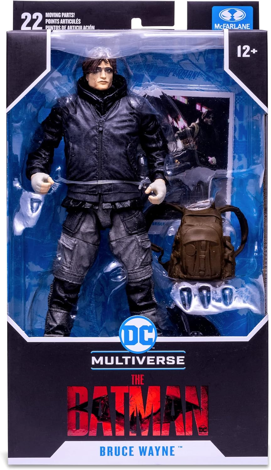 Mcfarlane Toys DC Multiverse Bruce Wayne Drifter Unmasked Variant Batman Action Figure, 7-Inch Size image number 5