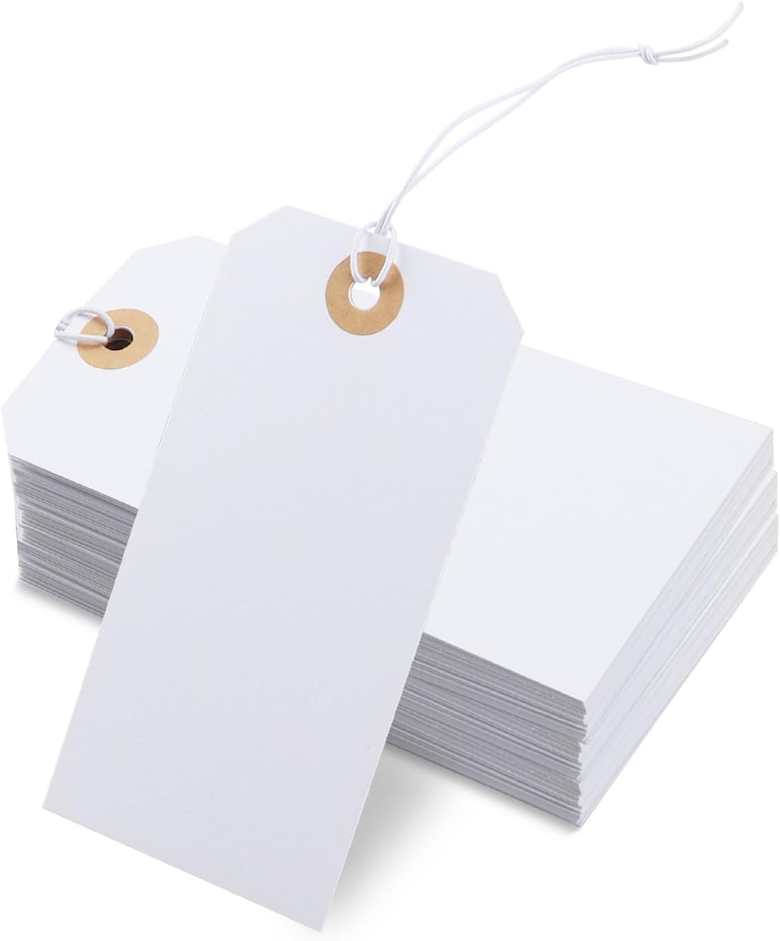 100 Packs Christmas Tags for Presents,Luggage Labels with String for Christmas,Graduation,Gifts,Sales Labels,4.76"&times;2.36"(White) image number 3