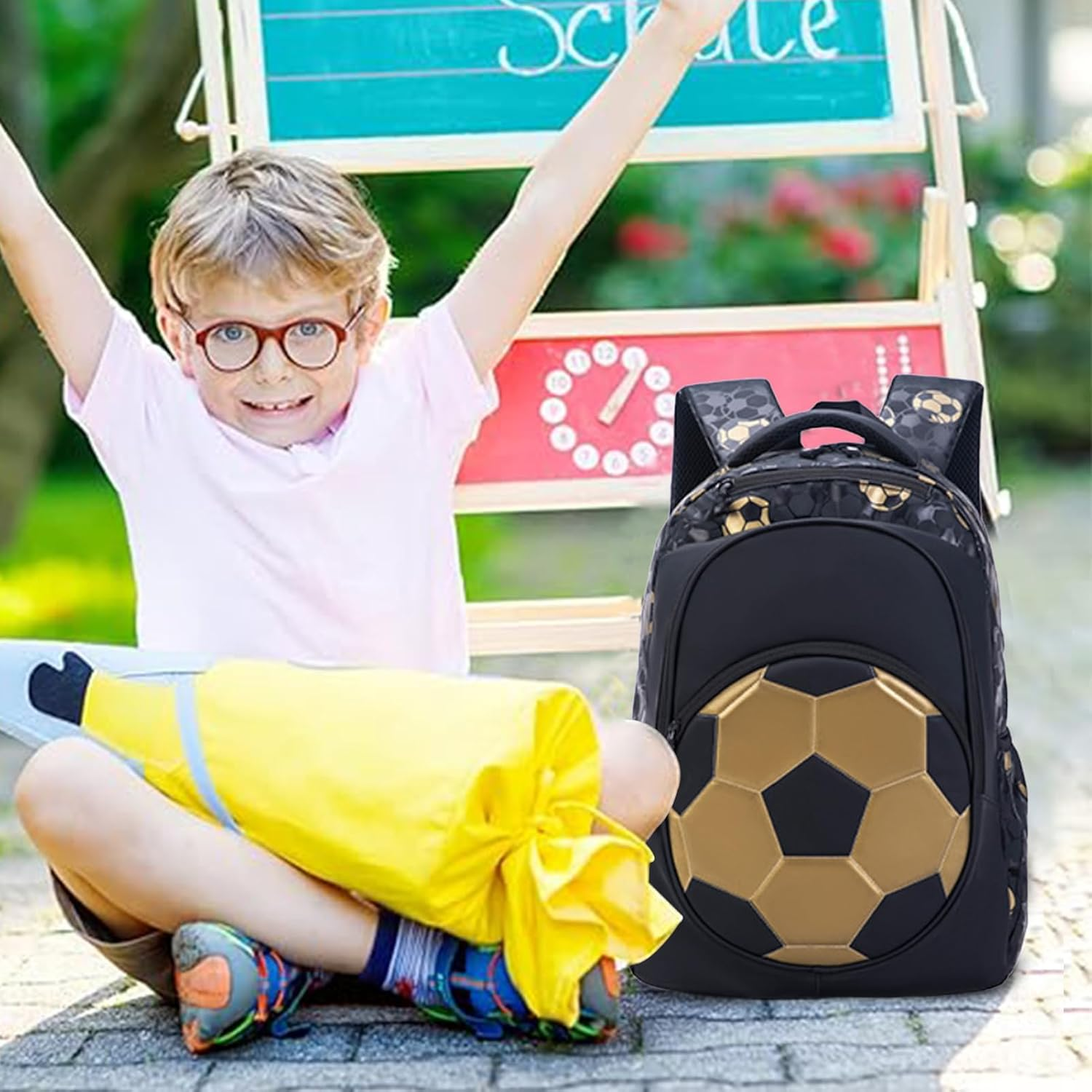 Boys Backpacks Ages 8-10 - Waterproof Sports Backpack, Middle School Gym Bag | Large Capacity School Bag for Boys, Ideal for Traveling and Commuting, and Stylish Backpack for Everyday Use image number 2