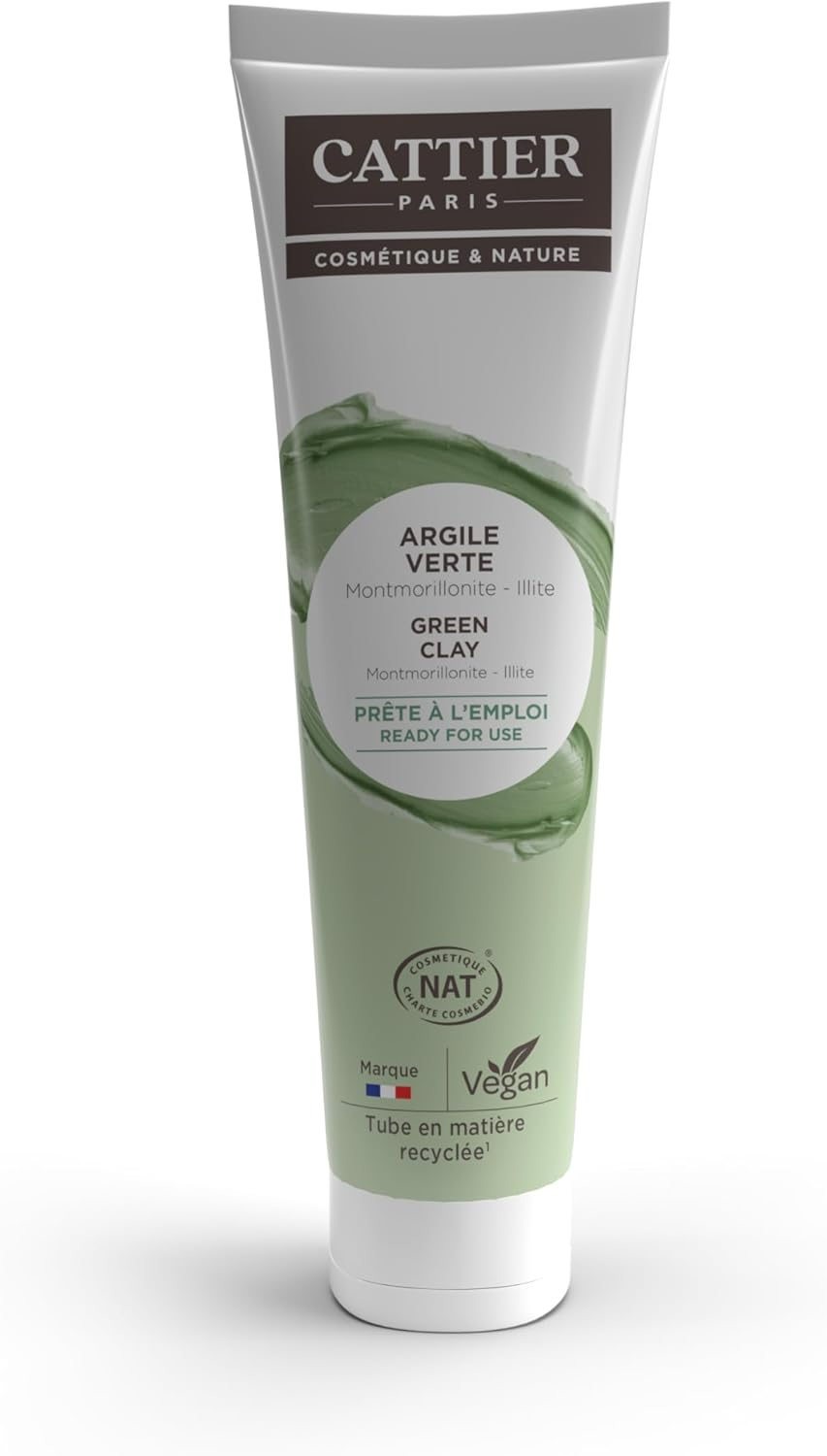 Cattier Green Clay Mask Ready for Use with All Natural Ingredients 100 Ml