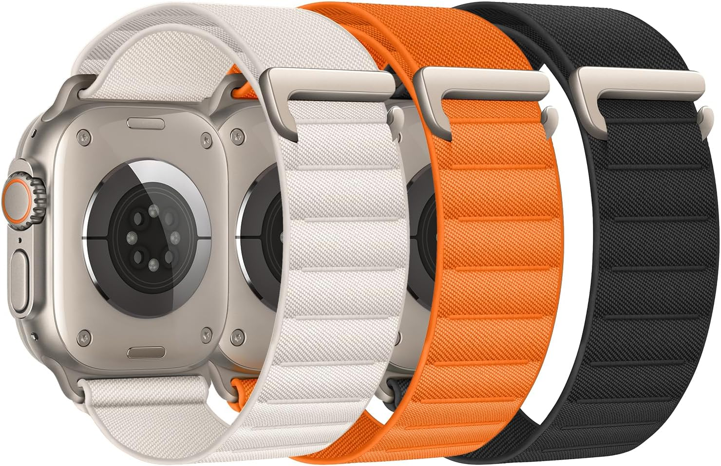 3 Pack Alpine Loop Compatible with Apple Watch Straps 40Mm 44Mm 46Mm 38Mm 42Mm 41Mm 45Mm 49Mm for Women Men, Nylon Sport Loop Replacement Band for Iwatch Ultra 2 1 SE Series 10 9 8 7 6 5 4 3 2 1