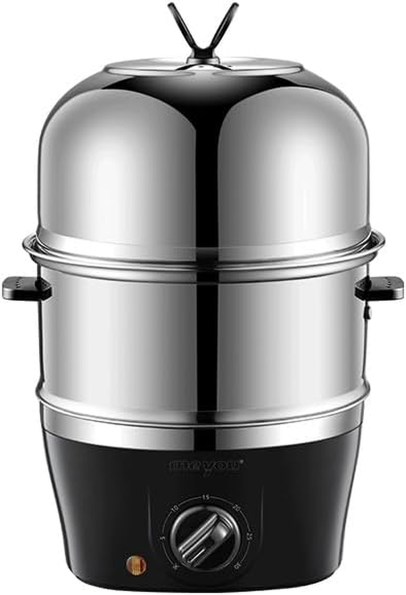 18-Egg Capacity Rapid Egg Cooker: Perfect for Hard-Boiled, Poached, & Scrambled Eggs, with Auto Shut-Off & 30-Minute Timer Settings, 304 Stainless Steel Interior & Exterior image number 3