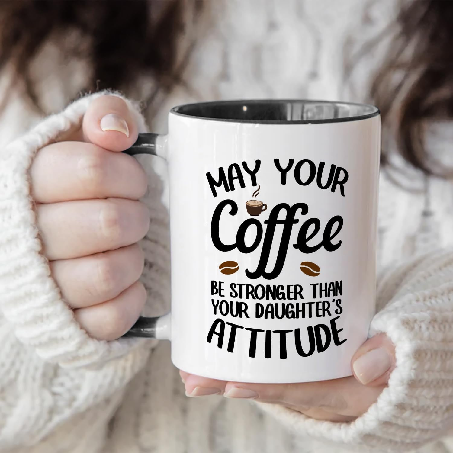 Funny Gifts for Mom Dad from Daughter,Humorous Coffee Mug Gifts from Daughter, Hilarious Birthday Mother&rsquo;S Father&rsquo;S Day Thanksgiving Christmas Mug for Mom Dad 11OZ Tea Cup image number 4