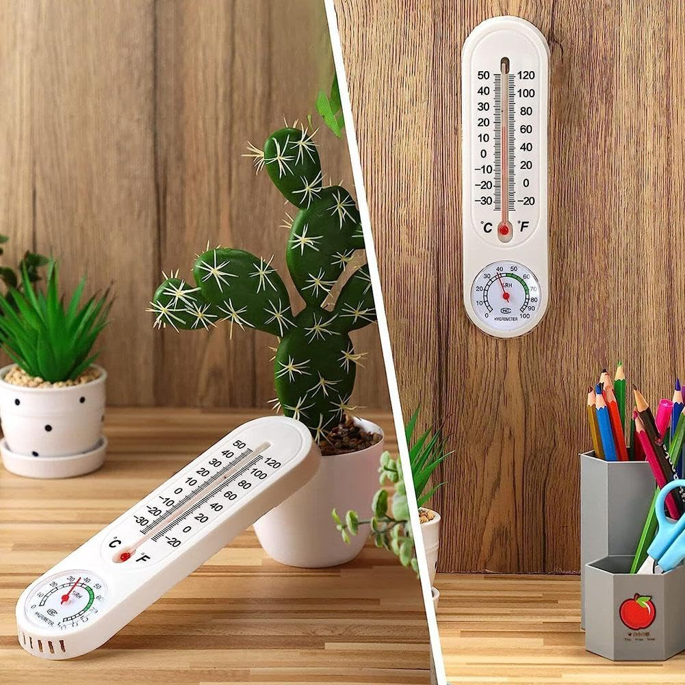 Thermometer Hygrometer Wall Hung Room Electronic Temperature Humidity Meter Sensor Gauge with Celsius/Fahrenheit (℃/℉), for Indoor Outdoor Home Garden Office Decoration image number 5