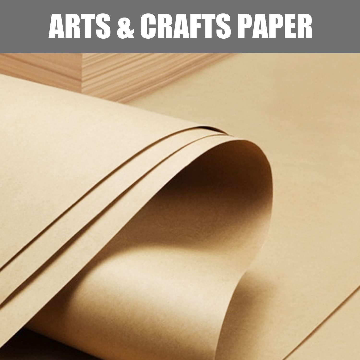 Brown Kraft Arts and Crafts Paper Roll Brown Mega Roll - 14.9" X 393.7" / 38Cm X 10M Ideal for Wrapping, Craft, Postal, Shipping, Dunnage and Parcel, Craft Present Packing Paper Roll (Brown) image number 4