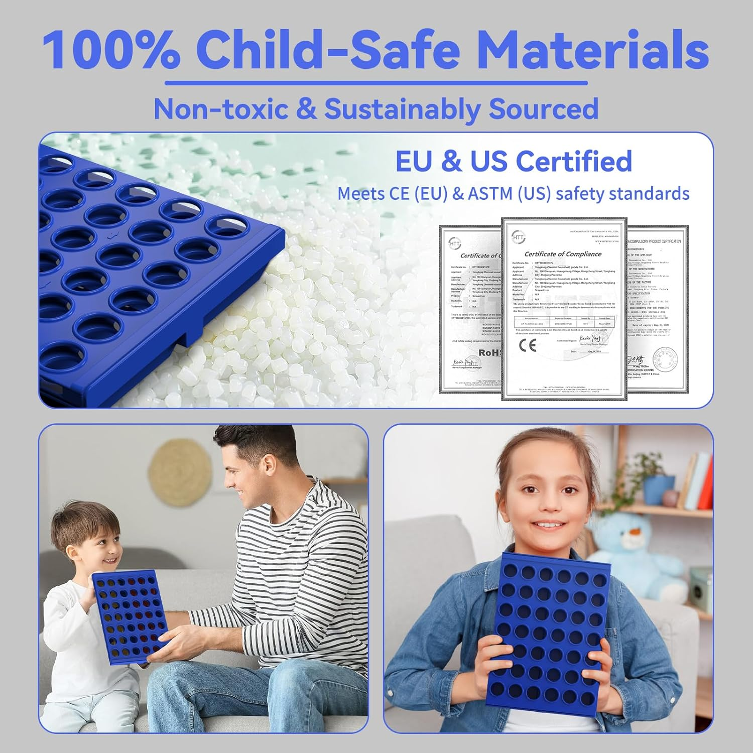 Pup Go 4 in a Line Game,6 Spare Discs Included, Four in a Row Line up 4 Gaming Fun Set, Travel Portable Convenient Size, Classic Fun Educational Family Games (Small) image number 3