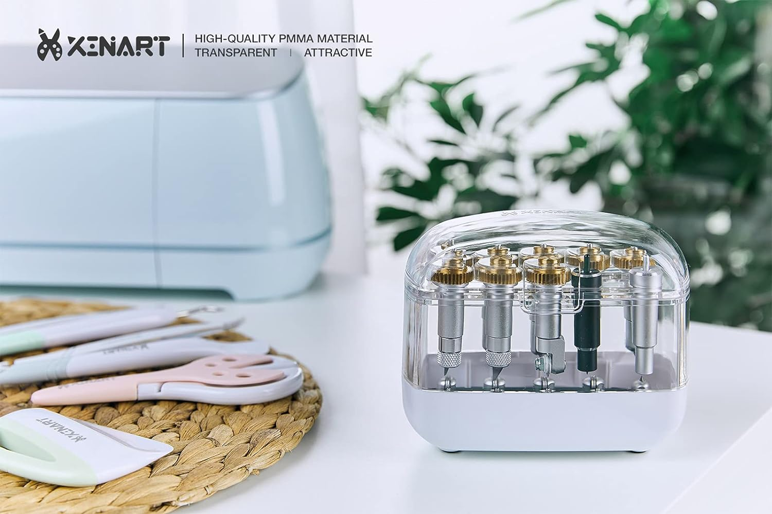 Xinart Organizer Case for Cricut Maker Blades/Quickswap Tip/Explore Blades, Box Holder for Cricut Joy Blades Accessories, White, Modern image number 4