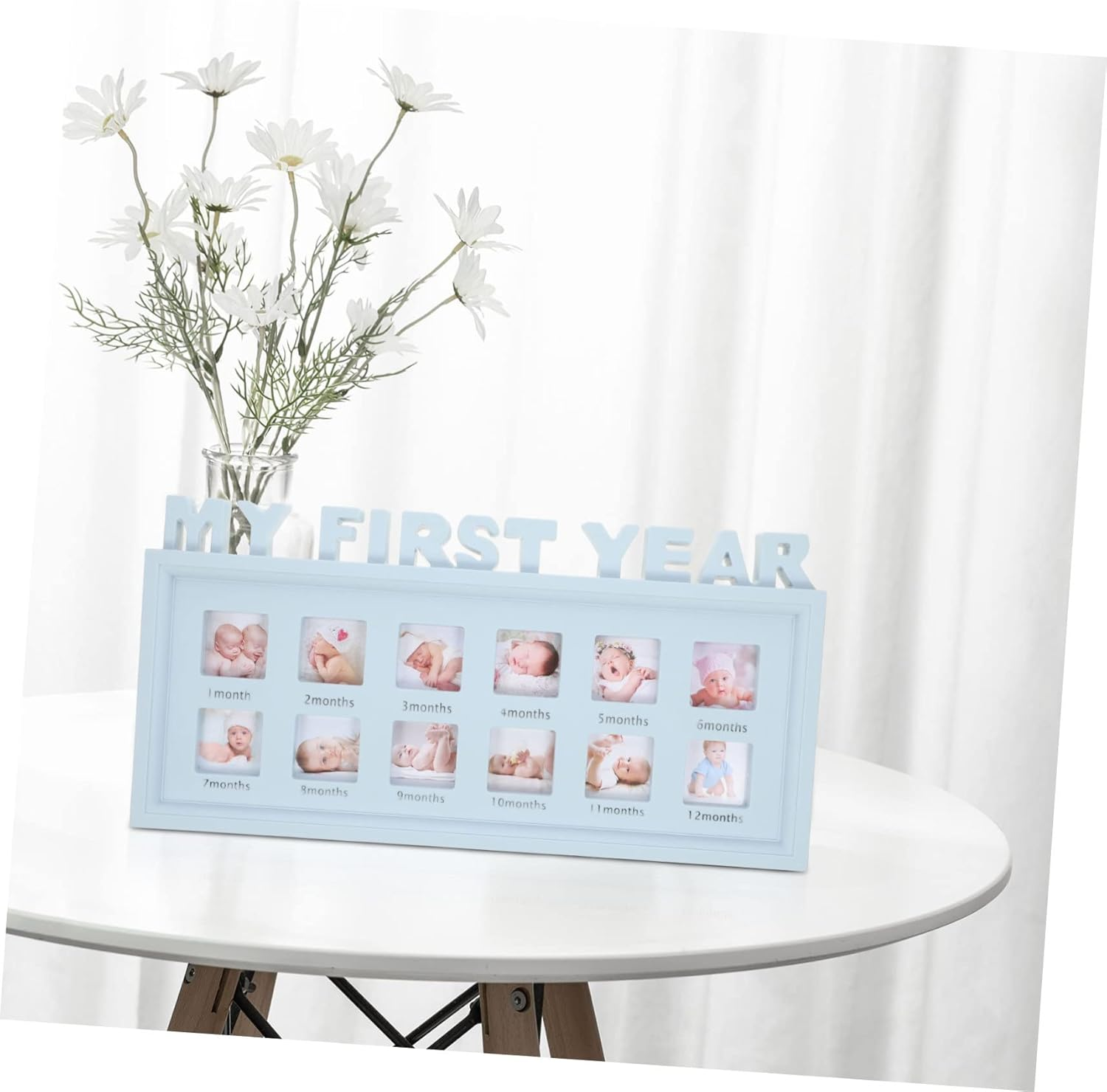 Growth Moments Photo Frame Months Keepsake Frame for Nursery Decor Durable and Delicate Design for Cherishing Special Moments image number 4