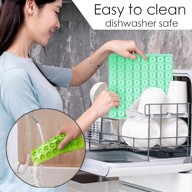 4 Pcs Gummy Candy Molds Silicone, Mini Fruit Silicone Gummy Mold with 4 Pcs Dropper for DIY Gummy, Non-Stick Silicone Candy Molds Including Bear Shape and Mini Donut for Chocolate Jelly, Candy image number 4