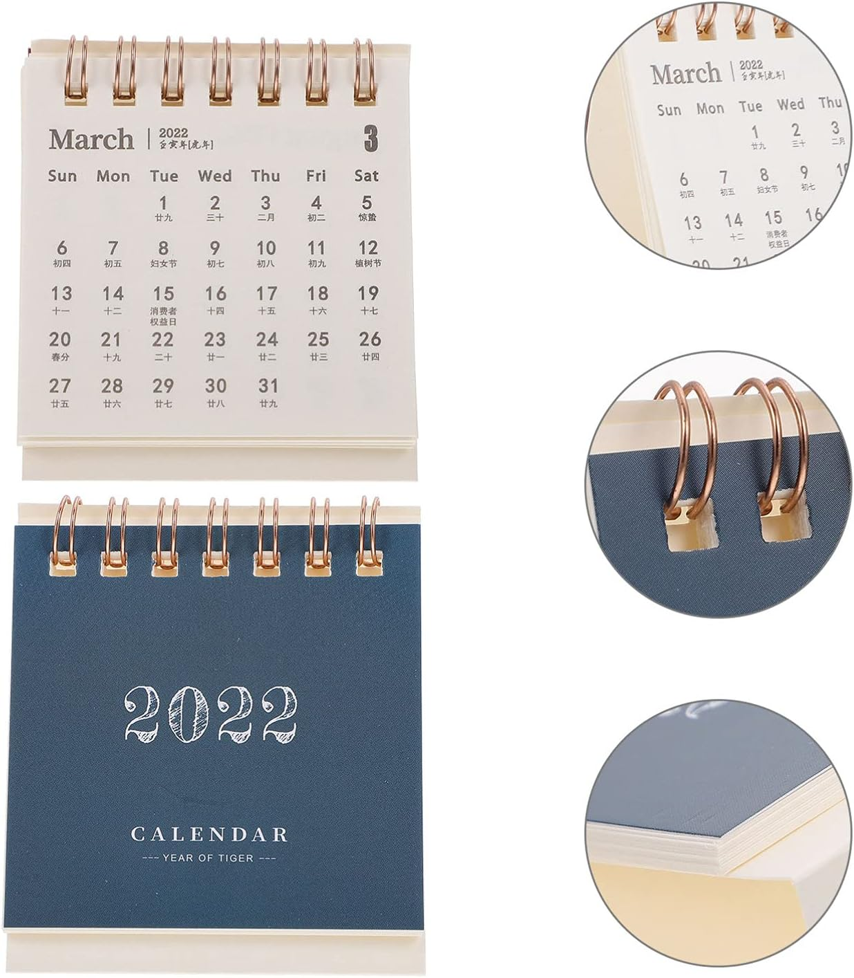 STOBOK 10Pcs Mini Desk Calendar Year Planner Desktop Calendar Tabletop for Office Home Decor Undated Planner Function image number 1