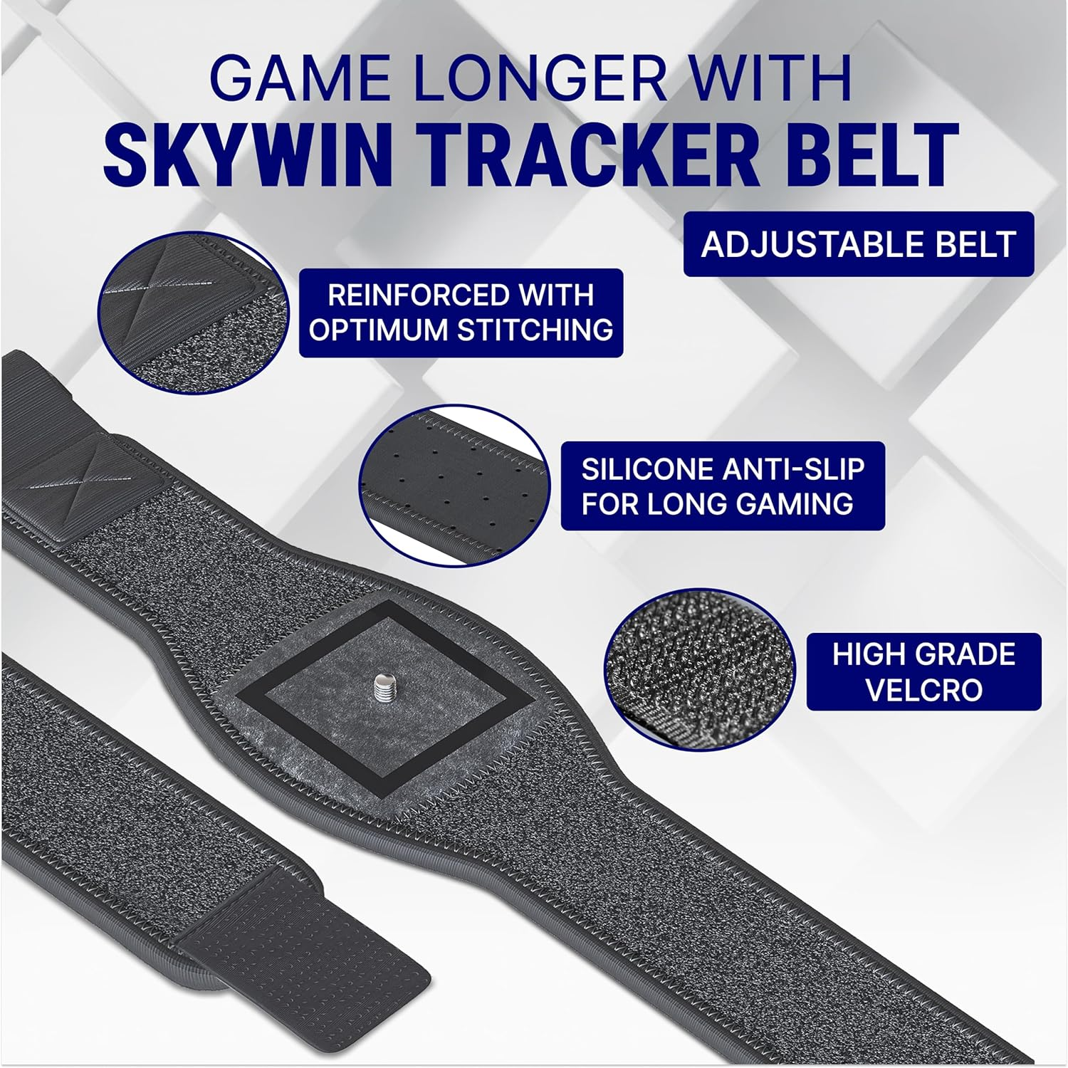Skywin VR Tracker Bundle for HTC Vive - Adjustable Belt and Hand Straps for Waist and Full-Body Tracking in Virtual Reality (1 Belt and 2 Hand Straps) image number 2
