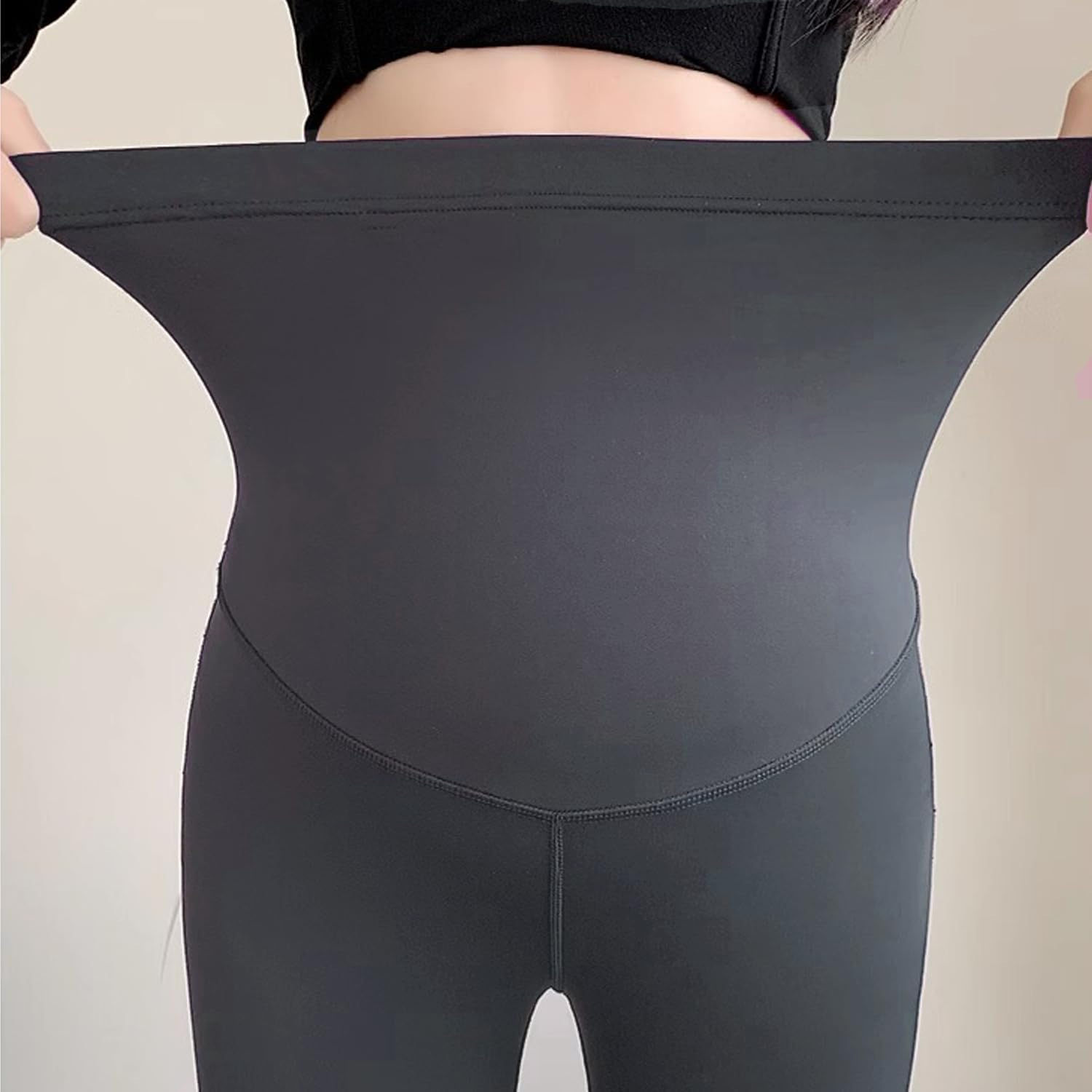 Maternity Leggings over Bump,Women'S Maternity Pants Pregnancy Yoga Pants Buttery Soft Petite Flare image number 5