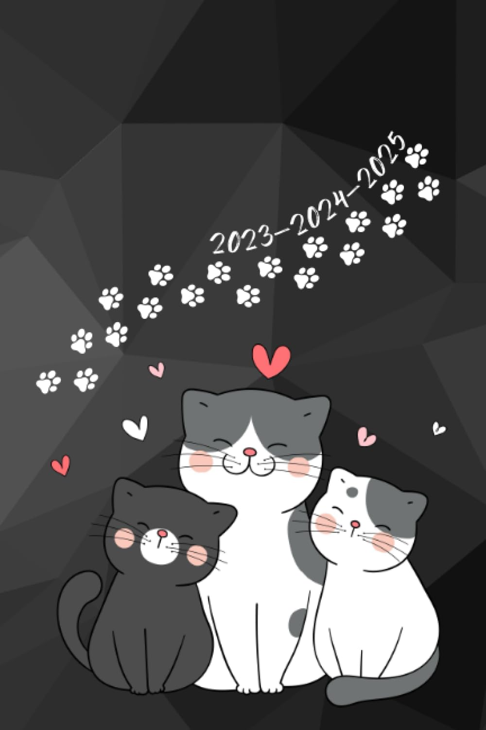 Little Kittens Calendar Notebook 2023-2024-2025 I Love Cats 3-Year Planner Three Year Personal Organizer