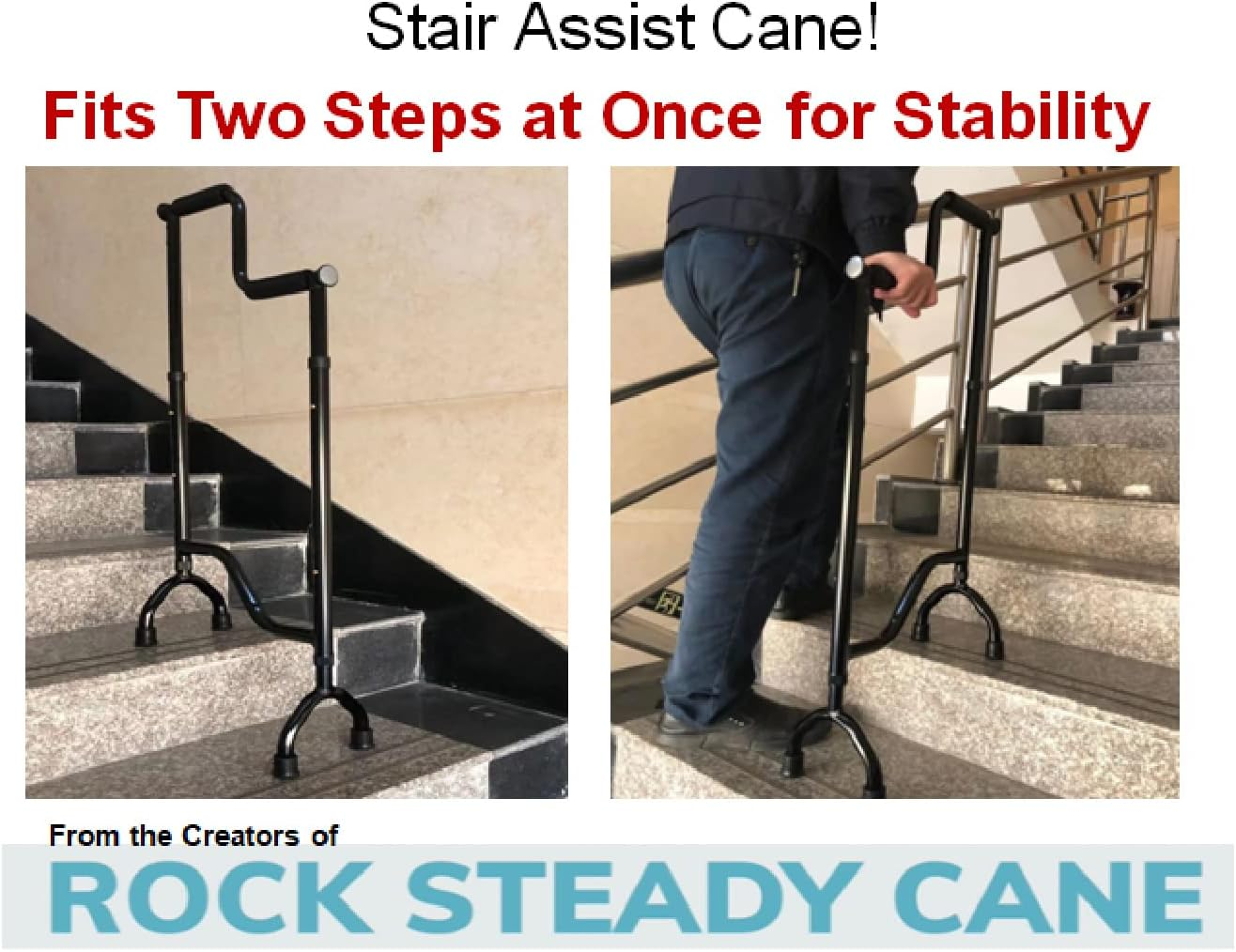 New Stair Climbing Assist Cane Lets You Walk up and down Stairs Easily with Less Pain. Perfect Step Helper for Those with Sore HIPS and Knees image number 3